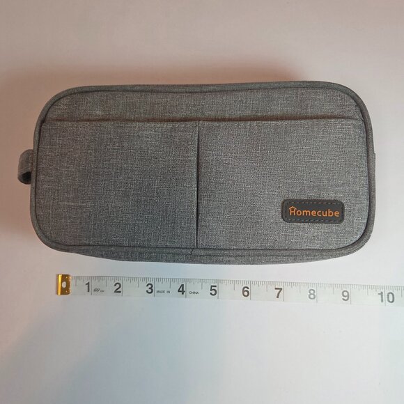 Like New - Homecube Multi-Compartment Gray Organizer Case, Textured Soft-Canvas - Picture 8 of 10